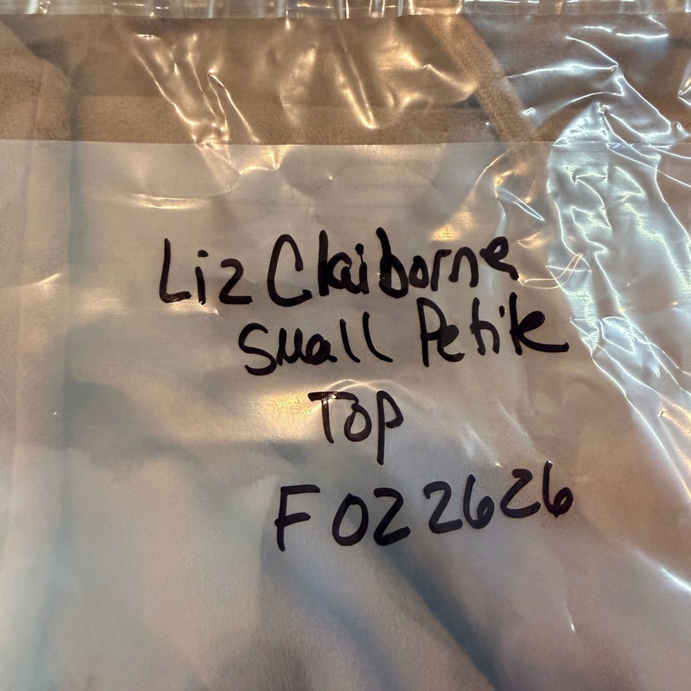 Liz Claiborne Petite Camel Faux Suede Lace Up Top Western Boho Size P - Picture 9 of 9